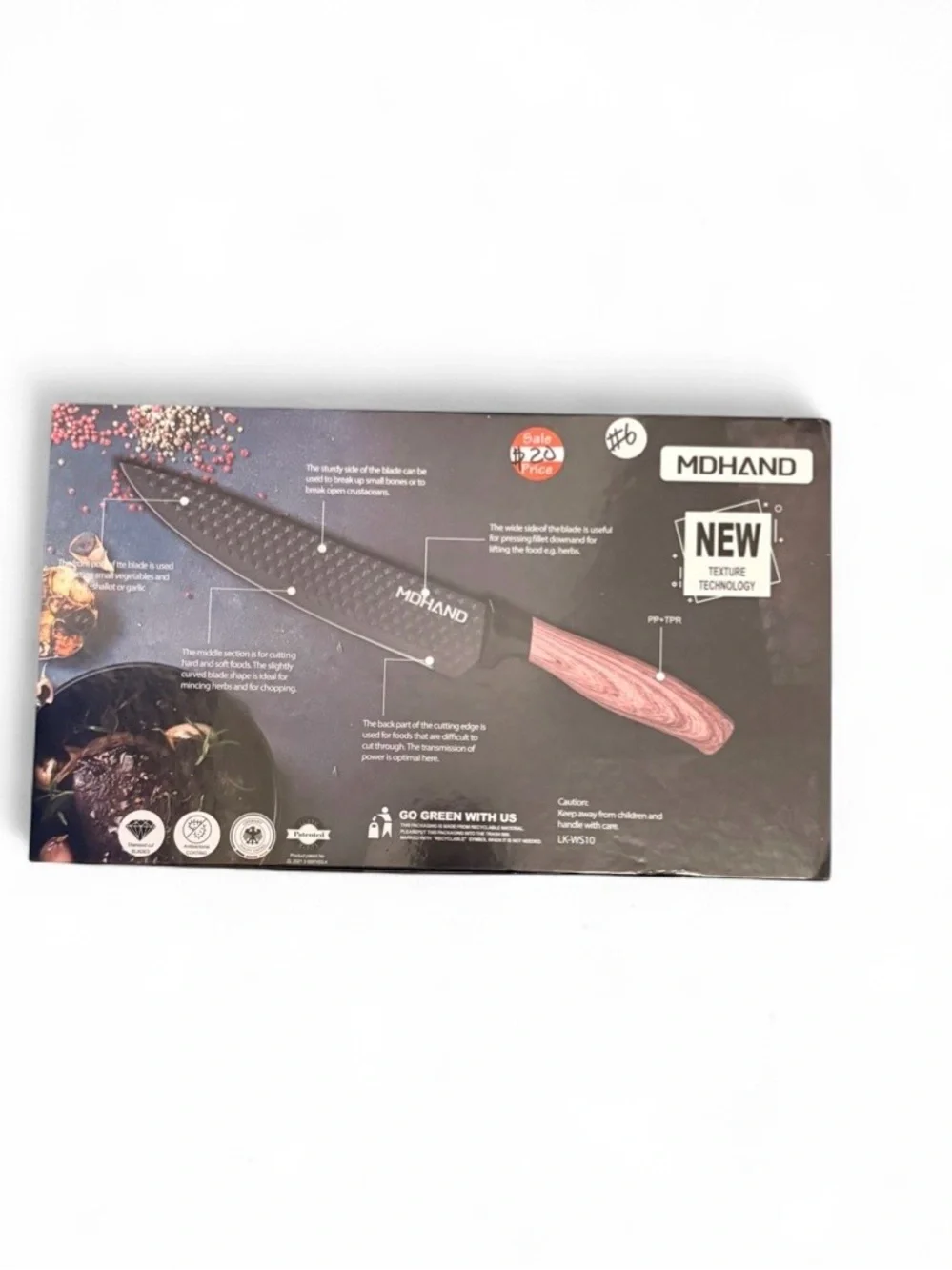 Black and Pink 7-Piece Kitchen Knife Set with Peeler Scissors and cutting board.